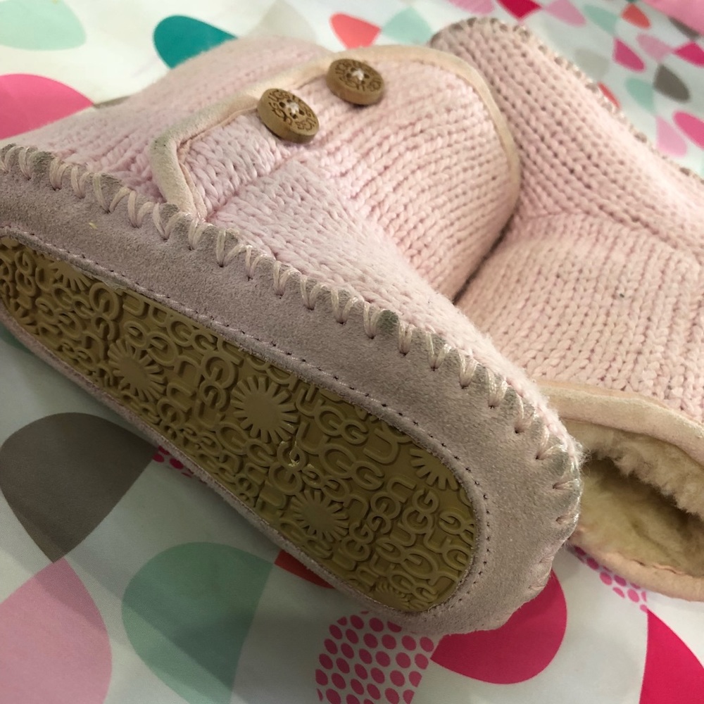 Knit Pink Baby UGGs